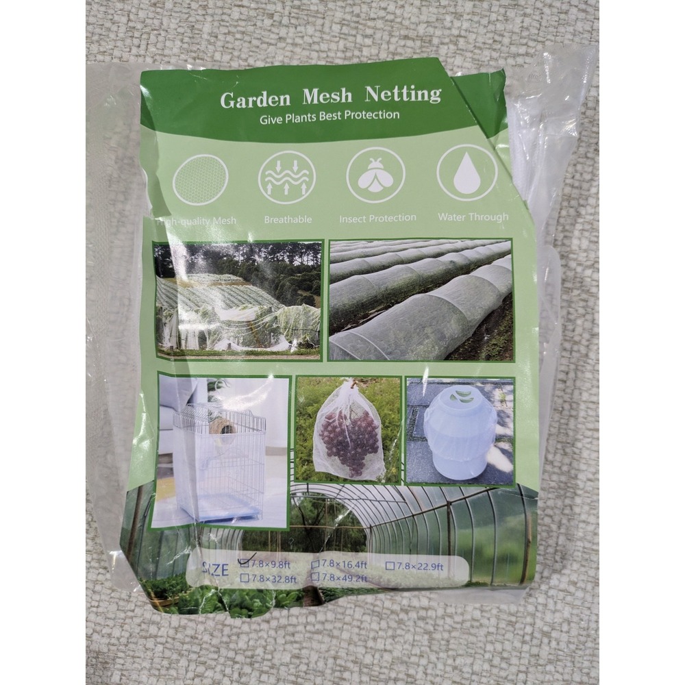 Garden Mesh Netting -‎ ultra fine mesh light/water through breathable 7.8 X 9.8